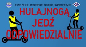 Logo hulajnogą jedź odpowiedzialnie.