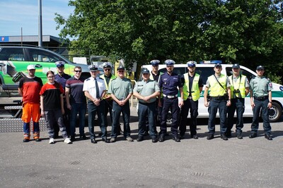 Funkcjonariusze podczas wspólnych działań