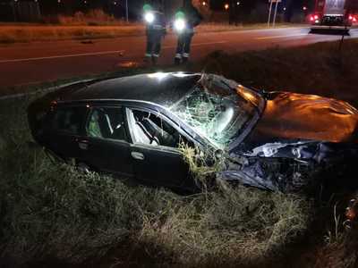 Zdarzenie drogowe z udziałem osobowego volvo