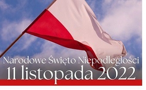 Flaga Polski z datą 11 listopada 2022 roku