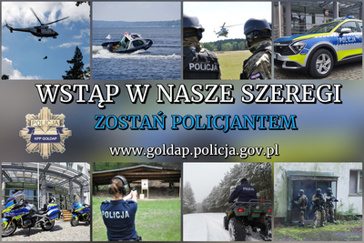 Baner ukazujący policjantów
